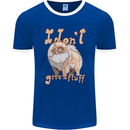 Pomeranian I Don't Give a Fluff Funny Dog Mens Ringer T-Shirt FotL Royal Blue/White