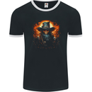 Pirate Skull 8 Mens Ringer T-Shirt FotL Black/White