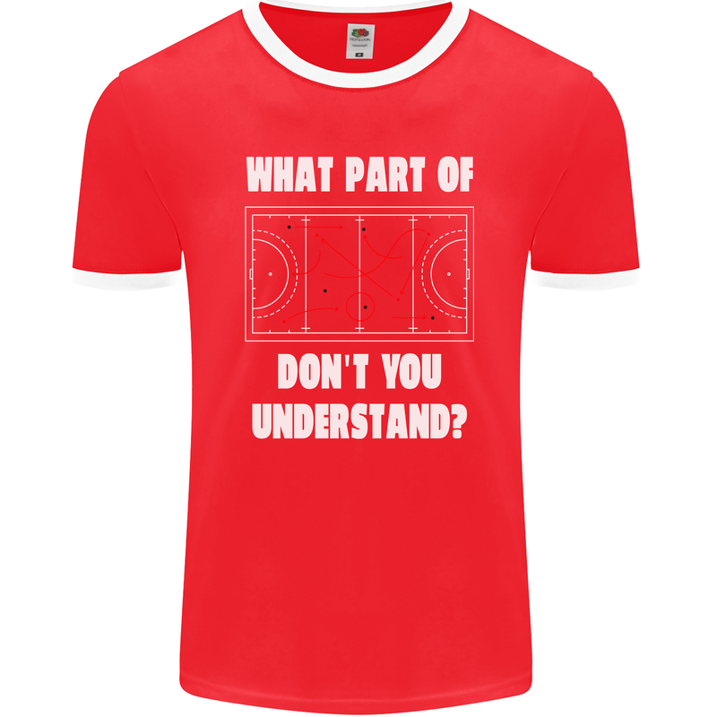 What Part of Hockey Dont You Understand Ice Mens Ringer T-Shirt FotL Red/White