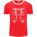 Skeleton Mermaids Eternal Sleep of the Sea Skulls Mens Ringer T-Shirt FotL Red/White