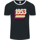 Retro 70th Birthday Original 1953 Mens Ringer T-Shirt FotL Black/White