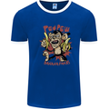 Pew Pew Bananafakas Bananas Monkey Mens Ringer T-Shirt Royal Blue/White