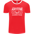 80th Birthday 80 Year Old This Is What Mens Ringer T-Shirt FotL Red/White