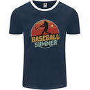 Baseball Summer Mens Ringer T-Shirt FotL Navy Blue/White