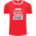 Fathers Day Daddest Dad Ever Mens Ringer T-Shirt FotL Red/White