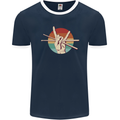 Drum Salute Drummer Drumming Mens Ringer T-Shirt FotL Navy Blue/White