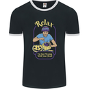 Halloween Messing With Your Head Satire Mens Ringer T-Shirt FotL Black/White