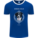 A Decorative Border Collie Mens Ringer T-Shirt FotL Royal Blue/White