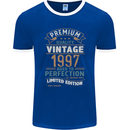 Premium Vintage 26th Birthday 1997 Mens Ringer T-Shirt FotL Royal Blue/White