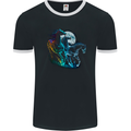 Mystical Horses Equestrian Mens Ringer T-Shirt FotL Black/White