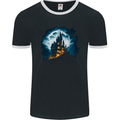 A Haunted Castle Fantasy Halloween Mens Ringer T-Shirt FotL Black/White