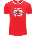 Anti Valentines Singles Day Skull Its Not Me Mens Ringer T-Shirt FotL Red/White