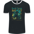 Back From Hell Biker Motorcycle Motorbike Mens Ringer T-Shirt FotL Black/White