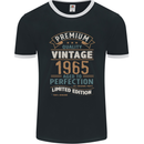 Premium Vintage 58th Birthday 1965 Mens Ringer T-Shirt FotL Black/White