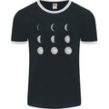 Moon Phases Full Moon Eclipse Supermoon Mens Ringer T-Shirt FotL Black/White