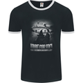 Wait For Me Wizard Always Late Mens Ringer T-Shirt FotL Black/White