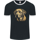 A Cute Labrador Dog Mens Ringer T-Shirt FotL Black/White
