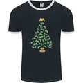 Christmas Video Game Controller Tree Joypad Xmas Mens Ringer T-Shirt FotL Black/White