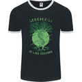 Genealogy Its All Relative Funny DNA Ancestry Mens Ringer T-Shirt FotL Black/White