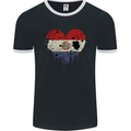 Love Paraguay Flag Paraguayan Day Football Mens Ringer T-Shirt FotL Black/White