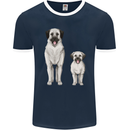 Anatolian Shepherd Dog and Puppy Mens Ringer T-Shirt FotL Navy Blue/White