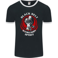 Kyokushin Spirit Karate Martial Arts MMA Mens Ringer T-Shirt FotL Black/White