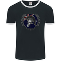 Australian Bodybuilding Flag Gym Training Spartan Mens Ringer T-Shirt FotL Black/White