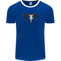 A Funny Chicken With Bats Mens Ringer T-Shirt FotL Royal Blue/White