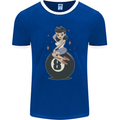 8-Ball Pinup Pool Mens Ringer T-Shirt FotL Royal Blue/White