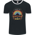 Asian and Gay Funny Gaysian LGBT Pride Mens Ringer T-Shirt FotL Black/White