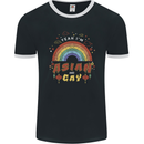 Asian and Gay Funny Gaysian LGBT Pride Mens Ringer T-Shirt FotL Black/White