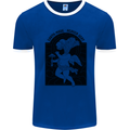 Mushrooms Earth Made Heaven Sent Fungi Mens Ringer T-Shirt Royal Blue/White