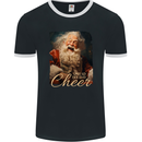 Spread Holiday Cheer Christmas Santa Xmas Mens Ringer T-Shirt FotL Black/White