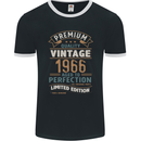 Premium Vintage 57th Birthday 1966 Mens Ringer T-Shirt FotL Black/White