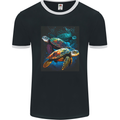 A Colourful Bale of Turtles Mens Ringer T-Shirt FotL Black/White