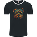 A Cute Yorkshire Terrier Dog Mens Ringer T-Shirt FotL Black/White