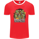 Dungeons & Dragons Role Play Games RPG Mens Ringer T-Shirt FotL Red/White