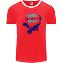 Daddy is My Superhero Funny Fathers Day Mens Ringer T-Shirt FotL Red/White