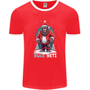 Yule Yeti Funny Christmas Bigfoot Sasquatch Xmas Mens Ringer T-Shirt FotL Red/White