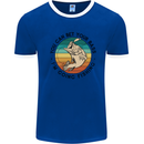 Funny Fishing Bet Your Bass Im Going Fisherman Mens Ringer T-Shirt Royal Blue/White