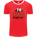 70th Birthday 70 is the New 21 Funny Mens Ringer T-Shirt Red/White