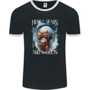 Merry Gears Steampunk Christmas Santa Xmas Mens Ringer T-Shirt FotL Black/White