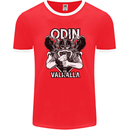Odin Valhalla Viking Warrior Mens Ringer T-Shirt FotL Red/White