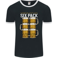 Check Out My Beer Six Pack Funny Alcohol Mens Ringer T-Shirt FotL Black/White