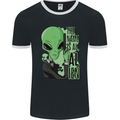 The Name is Al Alien Funny Movie Parody Mens Ringer T-Shirt FotL Black/White