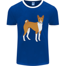 A Basenji Hunting Dog Mens Ringer T-Shirt Royal Blue/White