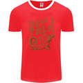 Yep I Talk To Lizards Chameleons Mens Ringer T-Shirt FotL Red/White