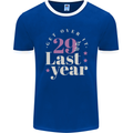Funny 30th Birthday 29 is So Last Year Mens Ringer T-Shirt FotL Royal Blue/White