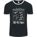 Future Palaeontologist Dinosaurs T-Rex Mens Ringer T-Shirt FotL Black/White