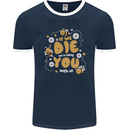 Bees If We Die You Die Mens Ringer T-Shirt FotL Navy Blue/White